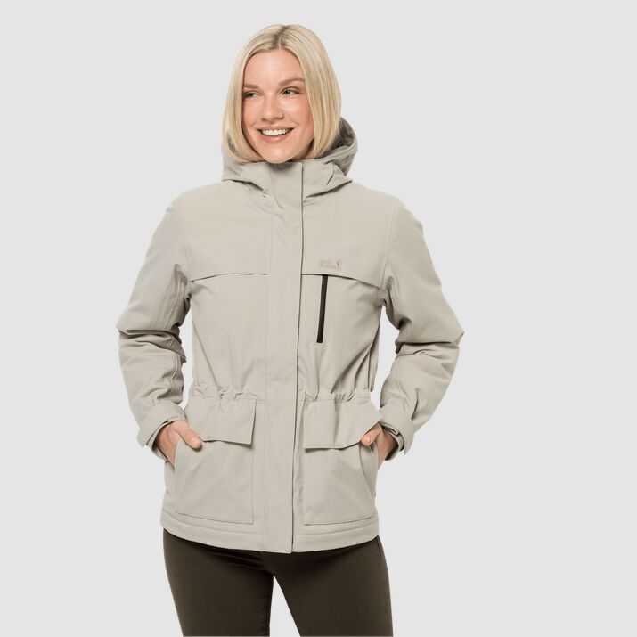 Jack Wolfskin Womens White Frost Winter Jacket Grey 450261TDW